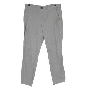 GAP Girlfriend Khaki Pants Blue Conductor Stripe High Rise Slim Straight Chino 6